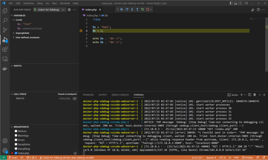 Debugging PHP With XDEBUG 3 In Docker With VSCode ( Visual Studio Code ...